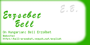erzsebet bell business card